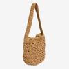 Bolso de hombro tejido de paja de Corea del Sur, sencillo, recién llegado, bolso de mano tejido con flores en forma de abanico hueco, bolso de playa para vacaciones, bolso de mujer combinable