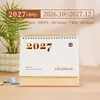 Calendário de Mesa Minimalista Estilo Morandi 2027 Ornamento de Mesa Calendário de Check-In de Autodisciplina Edição Corporativa Personalizável