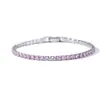 Pulseira Tennis Zircônia 4.0 Estilo Europeu e Americano com Fileira Única de Diamantes, Joia 18K Conservante de Cor, Mercadorias de Exportação Transfronteiriça Amazon Hip Hop