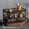 Estante de Escritorio para Tetera Estilo Chino Estante Pequeño Bogu Estante para Tazas de Té Estante de Almacenamiento para Juego de Té Sala de Té Mesa de Té Estante para Tazas