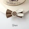 Botões Simples de Coelho com Orelhas Listradas, Acessórios de Laço de Tecido, Decorações DIY para Bolsas e Sapatos, Acessórios para Chapéus, Acessórios para Roupas