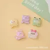 Accesorios de resina de dibujos animados para manualidades, osito regordete tridimensional luminoso, clips para el pelo hechos a mano con pegamento de crema, accesorios para fundas de teléfono