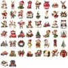 Múltiples Sets de 50 Pegatinas Navideñas Doble Transparencia, Pegatinas Transparentes Impermeables de Mascota para DIY en Diarios, Teléfonos, Maletas y Botellas de Agua