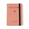 Portapasaportes de cuero PU Amazon banda elástica transfronteriza cubierta de pasaporte Portapasaportes multifuncional RFID pasaporte