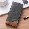 Nueva cartera larga con cremallera para hombre, cartera tipo clutch de negocios para jóvenes, multifuncional con compartimentos para tarjetas de identificación y monedas, cartera de cuero para hombre