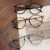 Gafas planas de montura grande retro artística ultraligeras para mujer estilo coreano Harajuku estilo cóncavo ins miopía gafas de montura negra para hombre estilo japonés