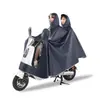 Nuevo Poncho de Lluvia para Ciclismo Madre e Hijo Doble Persona Impermeable Completo Transpirable Ampliado Engrosado Poncho de Lluvia para Doble Persona