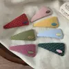 Pinza Triangular para Cabello Color Block Estilo Coreano, Pinza Dulce y Versátil para Flequillo, Pinza para el Cabello de la Frente para Mujer, Pasador Lateral, Nuevo Accesorio para el Cabello