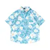 Camisas Hawaianas de Manga Corta New Retro Transfronterizas para Hombres y Mujeres, Casual Modernas Holgadas para Parejas, Camisas Florales de Playa para Vacaciones