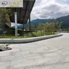 Banca Florero de Hormigón Prefabricado Acabado Urbano Moderno Banca Estética de Jardín Ingeniería Verde Asiento para Árbol