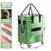 Bolsa de Compras Plegable con Ruedas Haken de Gran Capacidad para Uso Doméstico, Bolsa de Compras Ligera con Ruedas para Compras de Supermercado y Viajes, Bolsa de Equipaje para Viajes