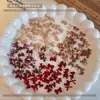Accesorios Translucidos de Uñas con Moño Borgoña Mixtos Versátiles Populares Color Maillard Corbata de Moño Flotante Accesorios de Uñas con Pedrería
