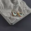 Pendientes de collar de cristal geométricos con baño de oro real de 18 quilates, accesorios de joyería semiacabados