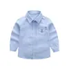 Camisa de Manga Comprida para Meninos, Novo Modelo de Outono, Venda Direta da Fábrica para Crianças Pequenas, Camisa Casual de Primavera e Outono, Camisa de Manga Comprida Infantil