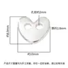 Botón de Plata de Ley S925 con Forma de Corazón Nariz de Cerdo Cuerda Trenzada Tejida a Mano DIY Pulsera de Cuerda Trenzada Cierre de Extremo de Collar Accesorios
