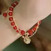 Libro de Caperucita Roja Paso a Paso Pulsera de Jade Anti-Hetian Diseño de Lujo Ligero de Verano Sensación Avanzada Enviar a Novia a Novia
