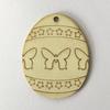 Huevo de Madera de Pascua 2024 Pintado a Mano para Niños DIY Chip de Madera Pintado Decoración de Fiesta Hecha a Mano para Bebé Adornos Colgantes