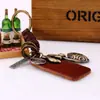 Chaveiro de Corda de Couro Simples Tecido à Mão para Carro para Homens e Mulheres, Corrente de Chaveiro para Casal, Pingente Criativo de Couro para Carro