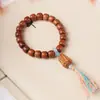 Pulsera DIY Estilo Cacahuete de Madera de Azufaifo, Tamaño 8x9, Cuentas de Oración de Madera para Hombres y Mujeres, Venta al por Mayor desde el Fabricante