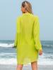 Traje de baño sexy para mujer, con protección solar para playa, estilo europeo y americano, para vacaciones en la playa en Hawái, con camisa y pantalones cortos.