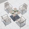Combinação de mesa e cadeira para exterior Cafeteria de celebridade da internet Loja de milk tea Mesa e cadeira para exterior Pátio externo Jardim Terraço de hotel Cadeira