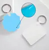 Chaveiro de Acrílico Revestido para Sublimação, Consumíveis em Branco, Lembrança DIY, Pingente de Metal, Pingente para Transferência Térmica