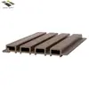 Panel de Pared Rejilla de Madera-Plástico Coextruido Exterior Imitación Madera Tablero Gran Muralla Impermeable Protección Solar Soporte Personalización