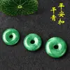 Pingente de Paz Jade Verde Joia Cor Jade Acessório Corrente de Suéter Suprimentos para Artesanato DIY Feito à Mão Atacado