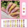 Uñas Postizas Estilo Ins Transfronterizo Deseo Puro Mate Esmerilado Impreso en 3D Uñas Postizas Largas para Manicura