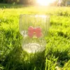 Copo fofo listrado para água, criativo, de vidro com alto teor de borosilicato, para uso doméstico, leite de aveia, café da manhã, sobremesa, leite azedo
