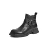 Nueva colección otoño/invierno 2026: Botines estilo Martin retro de punta redonda, con suela gruesa, tacón grueso, a la moda y versátiles botines Chelsea hasta el tobillo