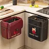 Cubo de basura de cocina, Montado en la pared, No requiere agacharse, Alto valor estético, Adecuado para residuos de cocina, Baño y Cesta para papel higiénico
