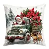 Nueva Funda de Almohada Navideña Estampado Digital Dormitorio Sala de Estar Sofá Decorativa Lumbar Cojín Funda de Cojín Fábrica Venta al por Mayor