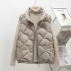 Colete para Mãe de Meia-Idade Outono e Inverno Feminino Curto Slim Gola Alta Colete Peça Externa Casual Versátil Colete Jaqueta Elegante