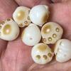 Raíz de Bodhi Natural Carbón Quemado Garra de Gato Jade Blanco Bodhi Tallado Gato de la Suerte Pulsera Cuentas Sueltas Accesorios para Joyería DIY Venta al por Mayor