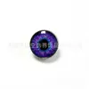 Aleación de Titanio F136 Estilo Goteo de Aceite Ojo Maligno Morado Piercing para Lengua 7mm Stud para Oreja Joyería Piercing