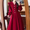 Lujo Ligero Gama Alta Atmosférico Salón Puerta Trasera Traje para Brindar Nicho Manga Larga Para Usar Habitualmente Boda Compromiso Vestido Largo