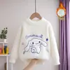 [2026 Perro Canela] Suéter de Invierno para Niñas Nuevo Suéter Base de Punto de Terciopelo de Visón Otoño e Invierno Suéter Grande para Niños
