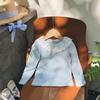 Camiseta Básica de Encaje para Niña 2026 Otoño e Invierno Nuevo Estilo Coreano Camiseta Elástica de Manga Larga para Niño Top de Canalé para Bebé