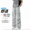 Pantalones de Trabajo de Verano Transfronterizos con Sensación de Hielo para Hombre, Bolsillos Múltiples Casuales Talla Grande Estilo Americano Rectos Holgados para Exteriores Montaña Senderismo
