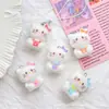 Péndulo de Resina de Dibujos Animados Flocado de Venta Caliente Lazo Gato Kt Accesorios de Peluche Materiales para Pasadores Al Por Mayor