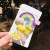 Horquilla de arcoíris para niños, linda nube, paleta, clip lateral, clip de pico de pato para niña, horquilla para niña, joyería