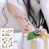Adesivo de Tatuagem Cartoon de Natal Rosto Mão Maquiagem Árvore de Natal Boneco de Neve Festival Duradouro Decoração de Casa À Prova d'Água e Suor