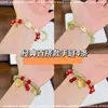 Novo Estilo Chinês Amendoim Feminino Ins Alto Valor Pulseira de Estudante Melhor Amigo Estilo Antigo Cru Pequeno Nicho Presente Pulseira Coelho de Jade