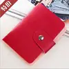 Portatarjetas Simple de PU con 12 Ranuras, Portadocumentos de Almacenamiento de Viaje Portátil, Portatarjetas Bancarias, Estuche para Tarjetas con Múltiples Ranuras de Cuero Anti-Desmagnetización