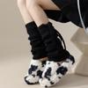 Calcetines de pantorrilla cálidos y adelgazantes Y2K para mujer para Otoño e Invierno, Estilo Primavera y Otoño, Calcetines de caña media personalizados con cordones, Calcetines holgados de punto, Ins