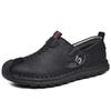 Amazon Popular Transfronteiriço Sapatos de Couro Masculinos Cadarço Antiderrapante Resistente ao Desgaste Sola Macia Sapatos Casuais Masculinos Sapatos de Pai Tamanho Grande 4748