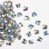 Estrela azul revestido gordo quadrado torto coração unha broca luz azul vidro unhas acessórios DIY acessórios para o cabelo atacado