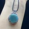 Colar de pingente de jadeíta azul natural estilo água para mulheres, novo estilo chinês, luxo leve, elegante, moderno, pingente de corrente para clavícula estilo tradicional