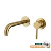 Torneira de parede oculta de latão para água quente e fria, design simples embutido, aço inoxidável 304
